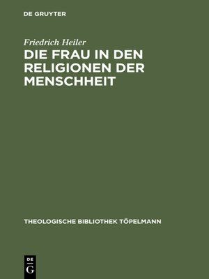 cover image of Die Frau in den Religionen der Menschheit